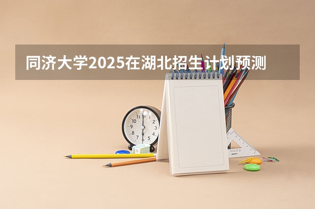 同济大学2025在湖北招生计划预测