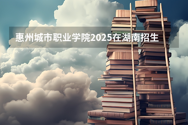 惠州城市职业学院2025在湖南招生计划预测
