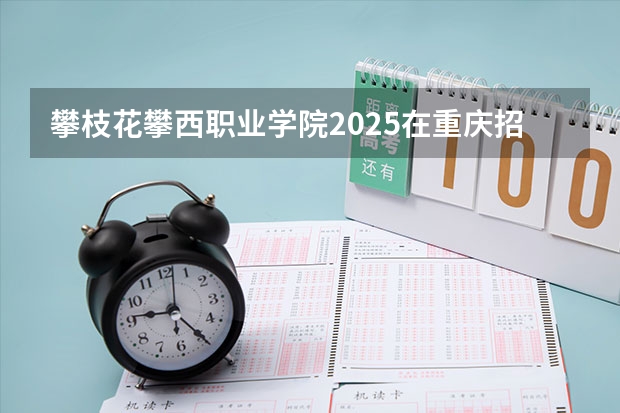 攀枝花攀西职业学院2025在重庆招生计划预测