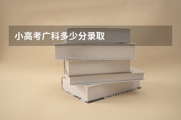 小高考广科多少分录取