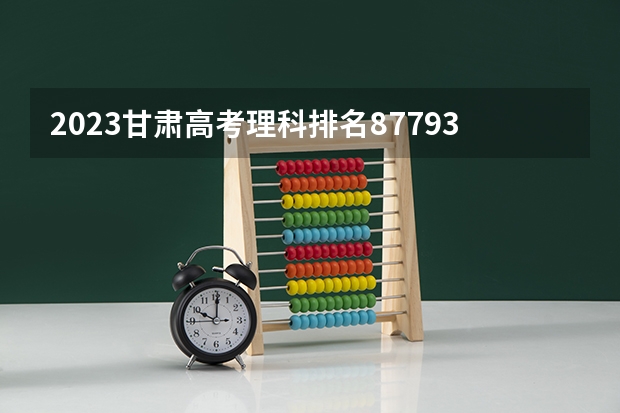 2023甘肃高考理科排名87793的考生报哪所大学 往年录取分数线